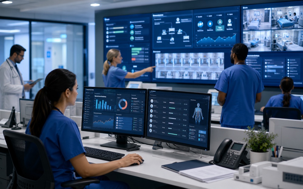 Healthcare AI workflow visual