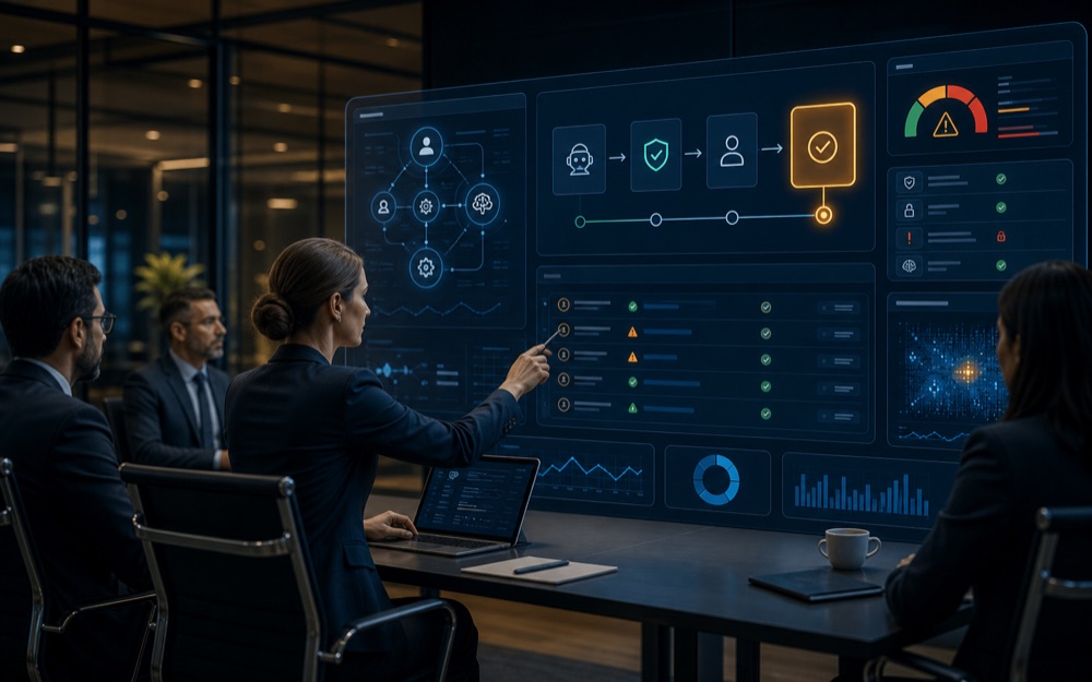 Responsible AI governance dashboard with approval and audit controls